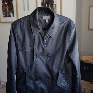 Men's H&M Black Trench Jacket, Sz. 40R
